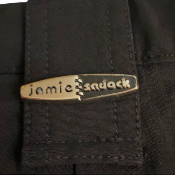 Jamie Sadock Golf Black Pants Silver  Metallic Hardware Size 8 - Picture 7 of 8